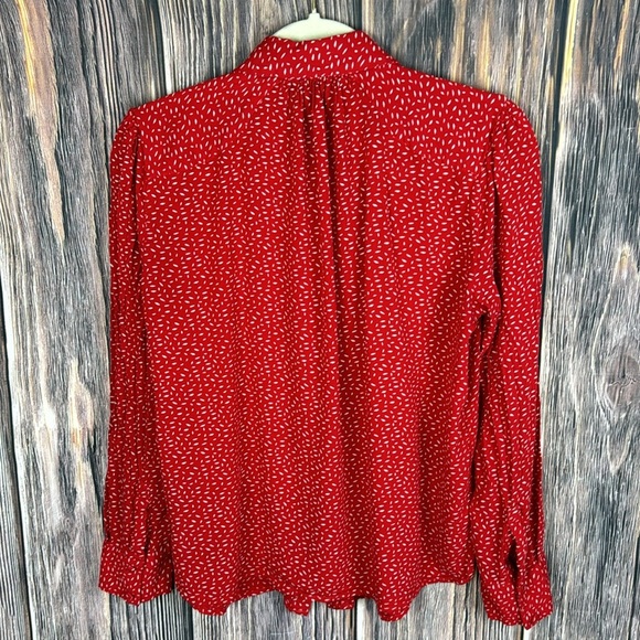 Sam Button Down Shirt- Red Multi- Size Medium - Picture 7 of 12